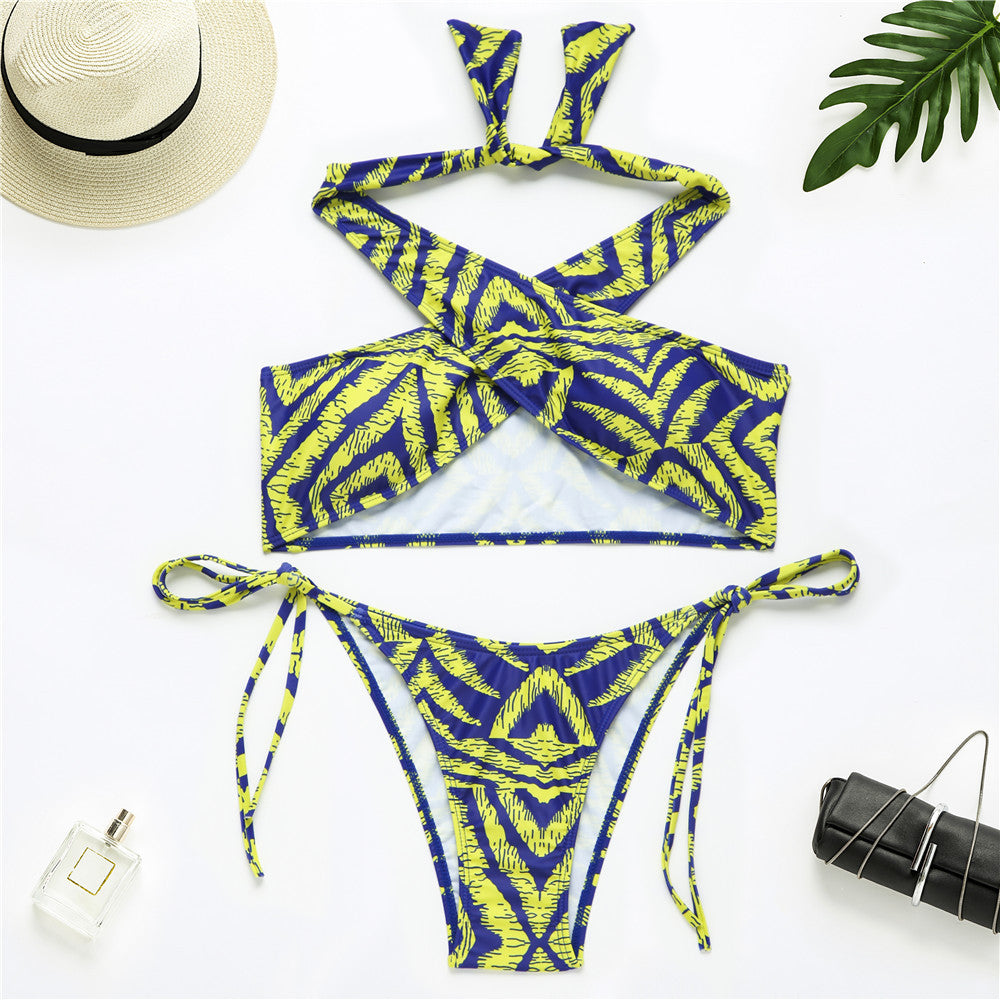 Kahena Cross Split Bikini