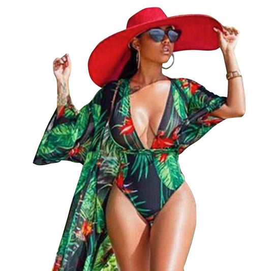 Plus Size Swimsuit One-piece Bikini Blouse