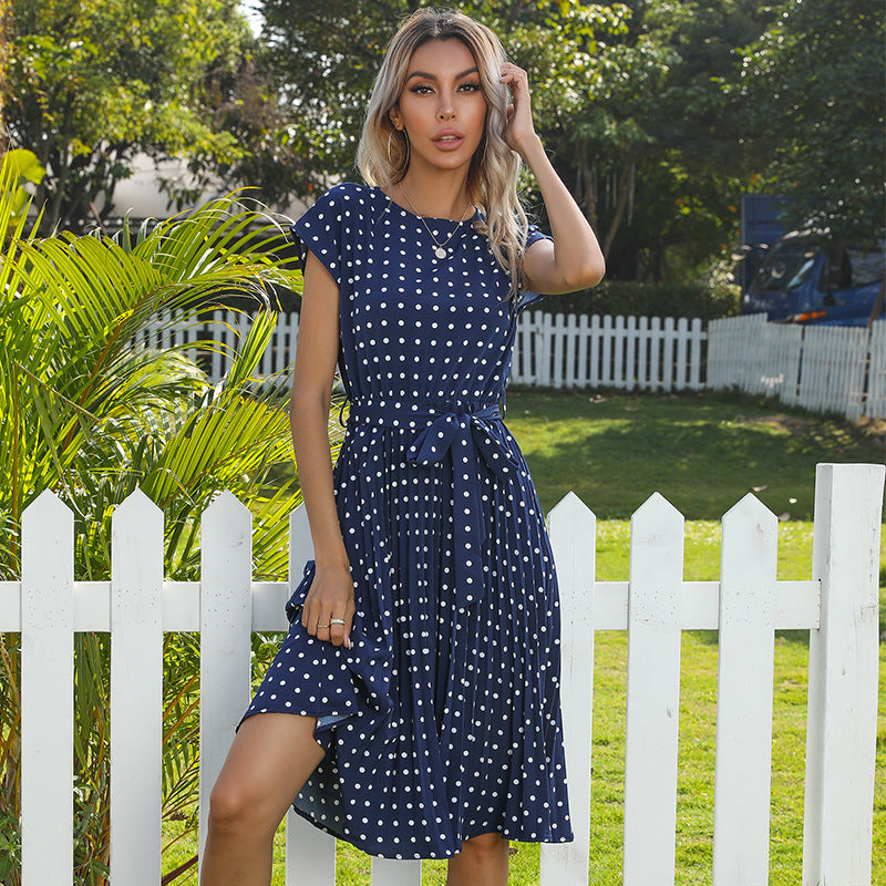 Polka Dot Short Sleeve Dress