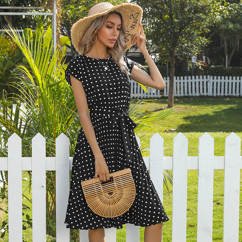 Polka Dot Short Sleeve Dress