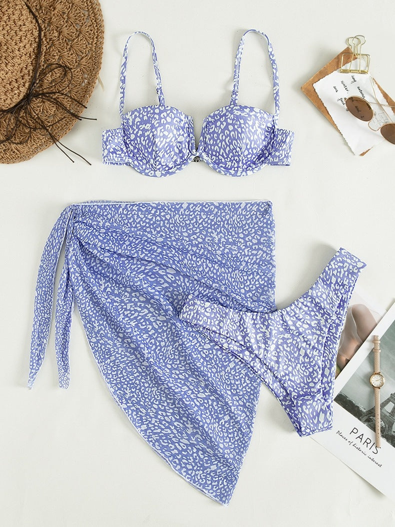 Three-piece Floral Bikini